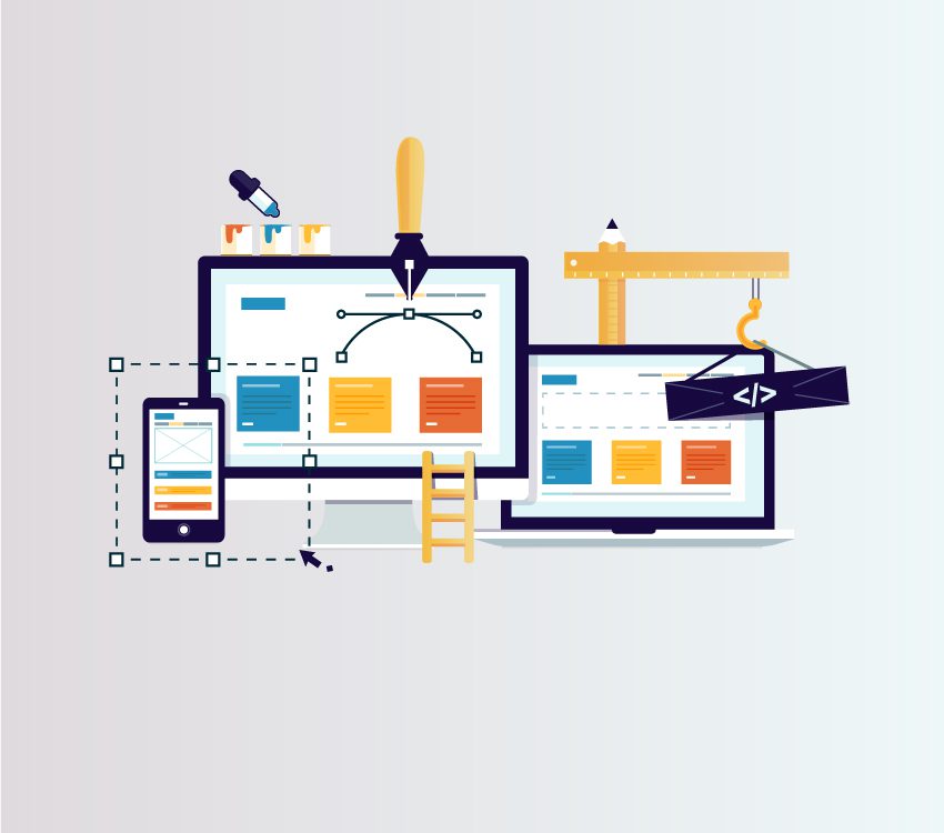 Cette infographie flat design représente le redimensionnement de votre site web sur tout écran
